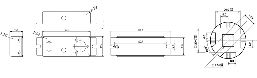 AOP系列自動(dòng)鎖螺絲機(jī)專用在線扭力測試儀外形尺寸圖